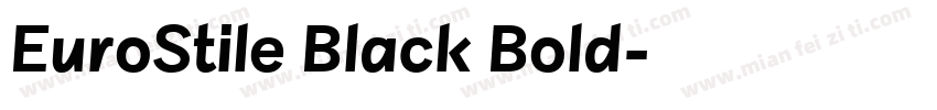 EuroStile Black Bold字体转换